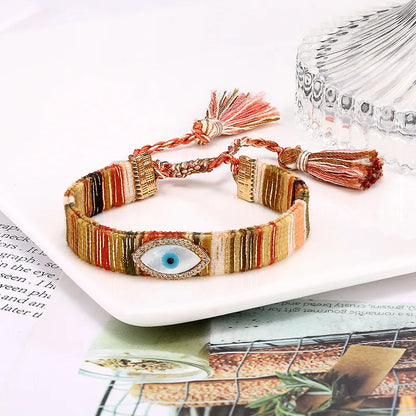 Simple Style Geometric Alloy Polyester Plating Gold Plated Unisex Bracelets