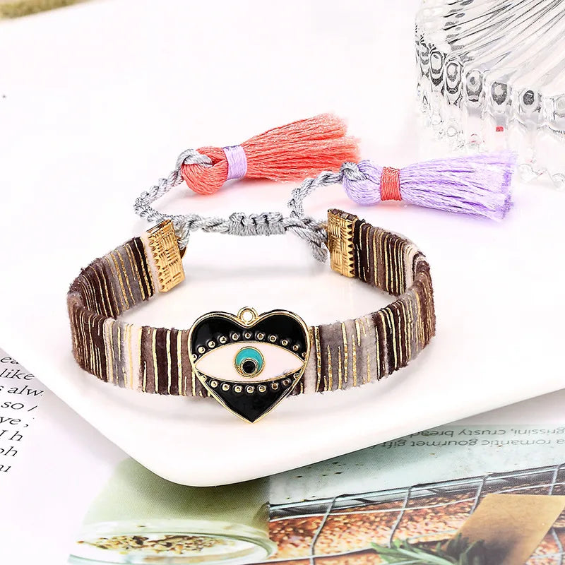 Simple Style Geometric Alloy Polyester Plating Gold Plated Unisex Bracelets