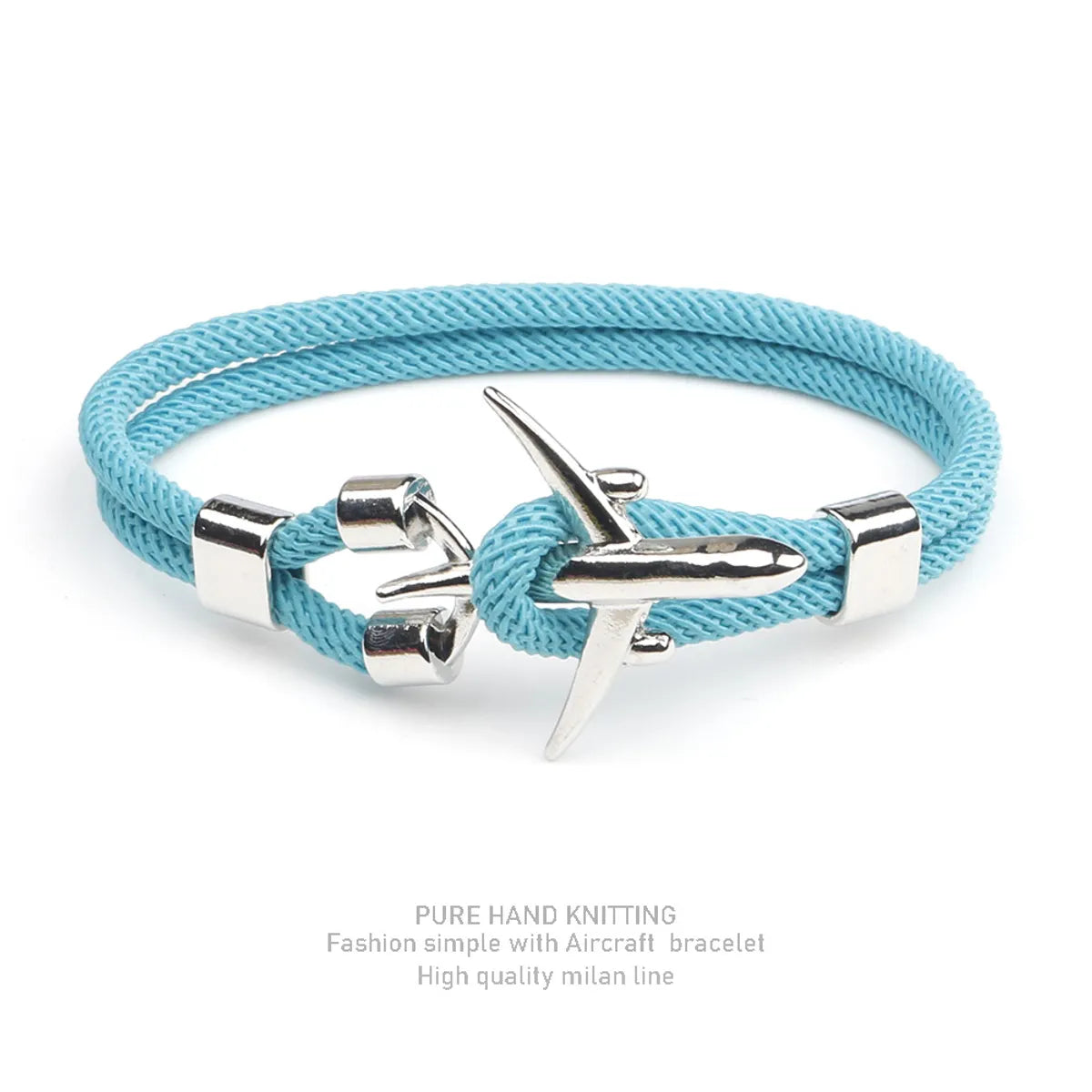 Simple Style Geometric Alloy Polyester Plating Men'S Bracelets