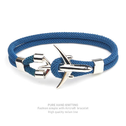 Simple Style Geometric Alloy Polyester Plating Men'S Bracelets