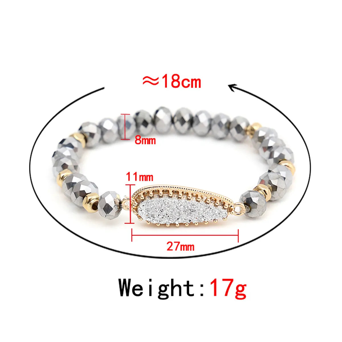 Simple Style Geometric Alloy Resin Copper Plating Women'S Bracelets