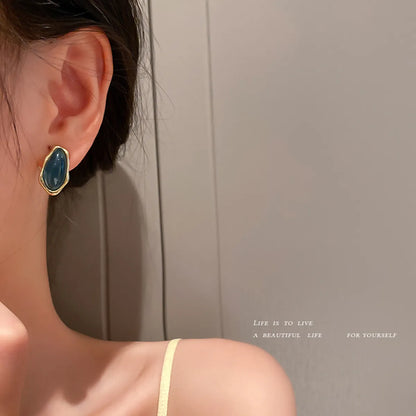 Simple Style Geometric Alloy Resin Women's Ear Studs