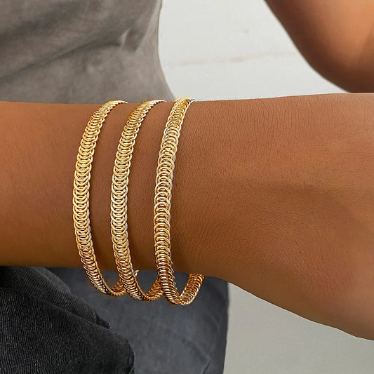 Simple Style Geometric Alloy Wholesale Bangle