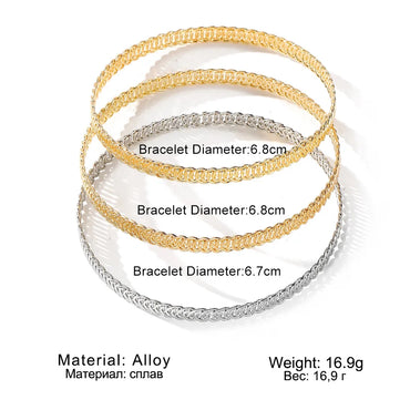 Simple Style Geometric Alloy Wholesale Bangle