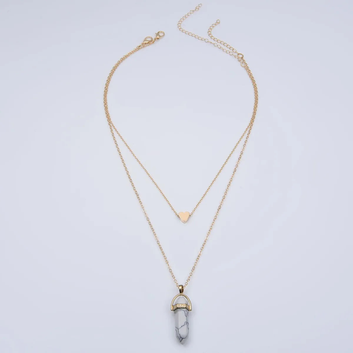 Simple Style Geometric Artificial Crystal Alloy Plating Artificial Crystal Women's Necklace