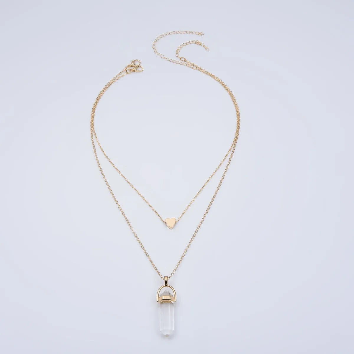 Simple Style Geometric Artificial Crystal Alloy Plating Artificial Crystal Women's Necklace