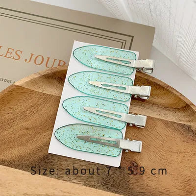 Simple Style Geometric Arylic Alloy Hair Clip 4 Piece Set