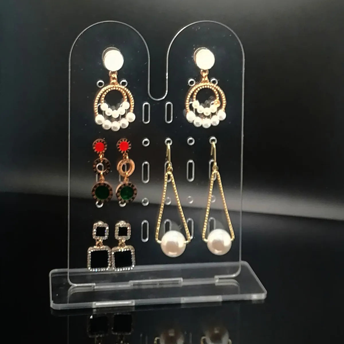 Simple Style Geometric Arylic Hollow Out Jewelry Display