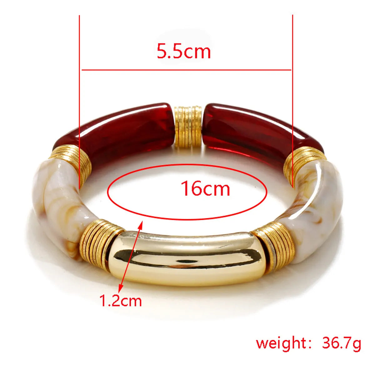 Simple Style Geometric Arylic Wholesale Bangle