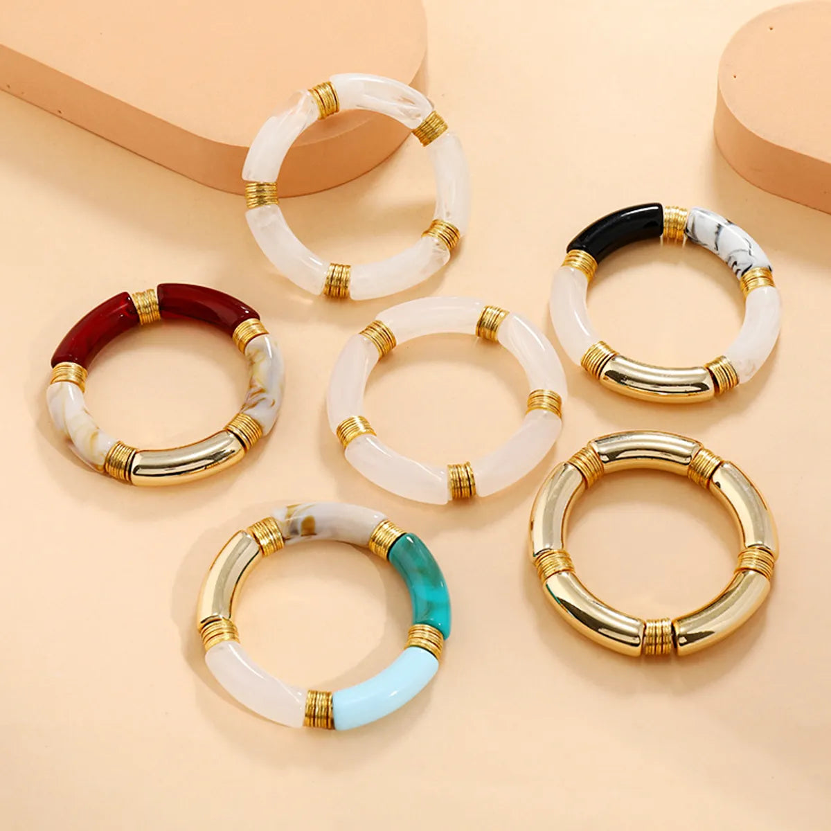 Simple Style Geometric Arylic Wholesale Bangle