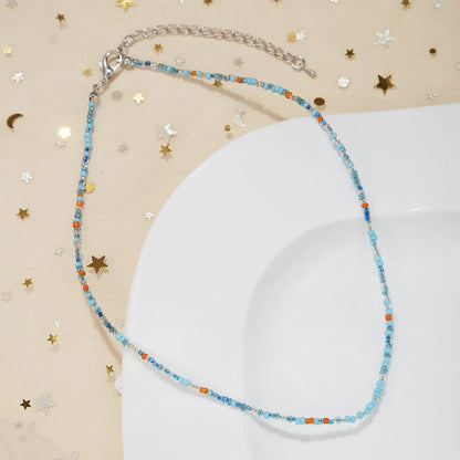 Simple Style Geometric Beaded Glass Women's Necklace 1 Piece