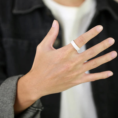 Simple Style Geometric Ceramics Men's Rings