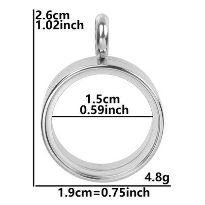 1 Piece 304 Stainless Steel 18K Gold Plated Circle Solid Color Polished Pendant