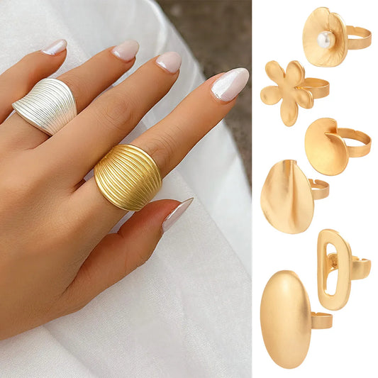 Simple Style Geometric Copper 18k Gold Plated Open Rings