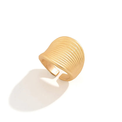 Simple Style Geometric Copper 18k Gold Plated Open Rings