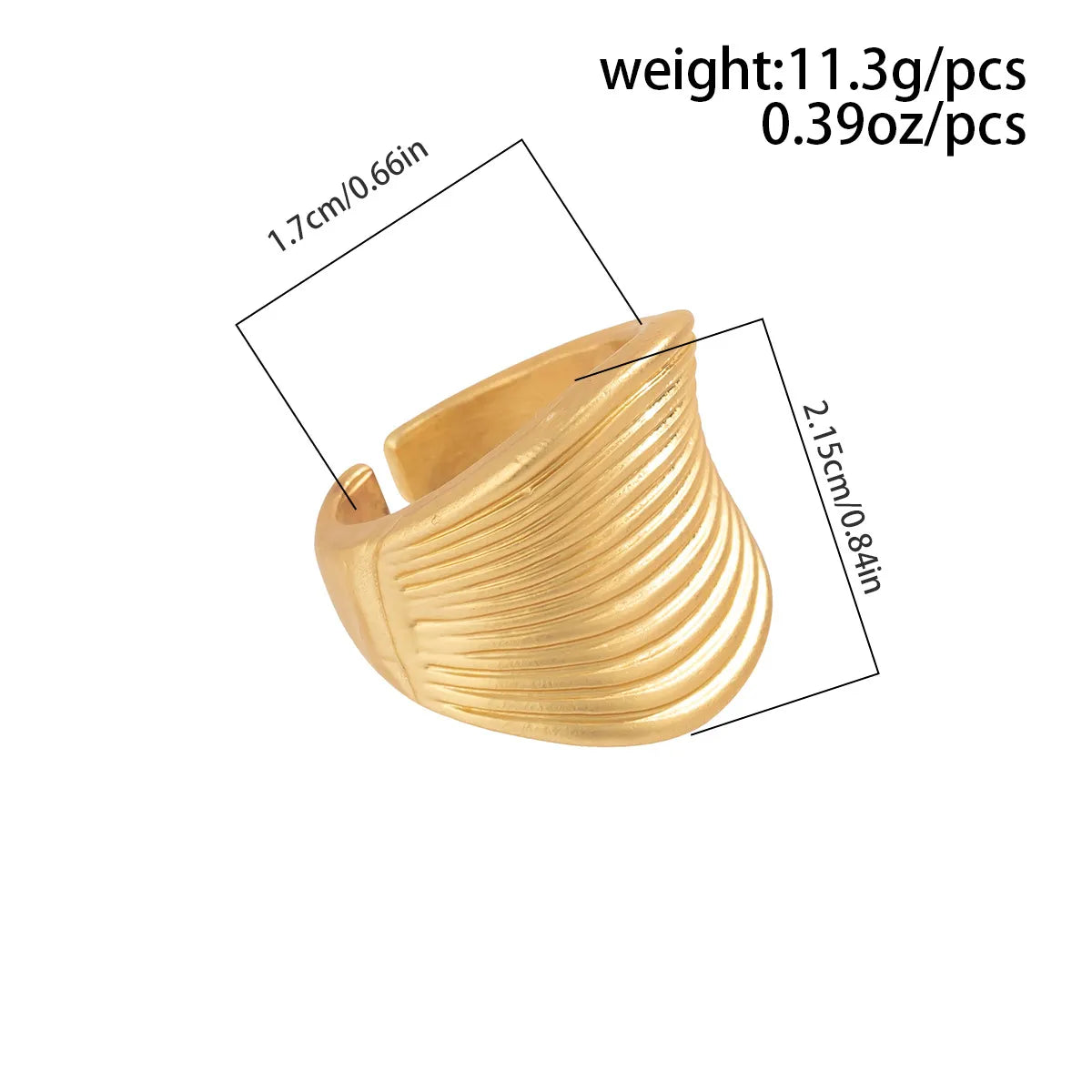 Simple Style Geometric Copper 18k Gold Plated Open Rings