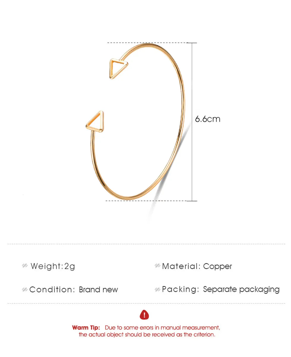 Simple Style Geometric Copper Bangle 1 Piece