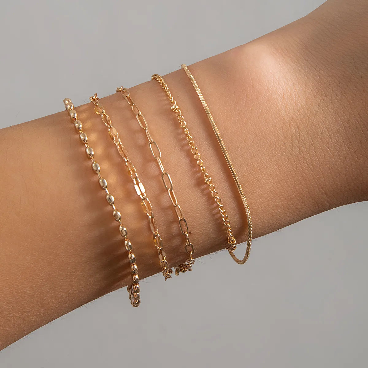 Simple Style Geometric Copper Plating Bracelets