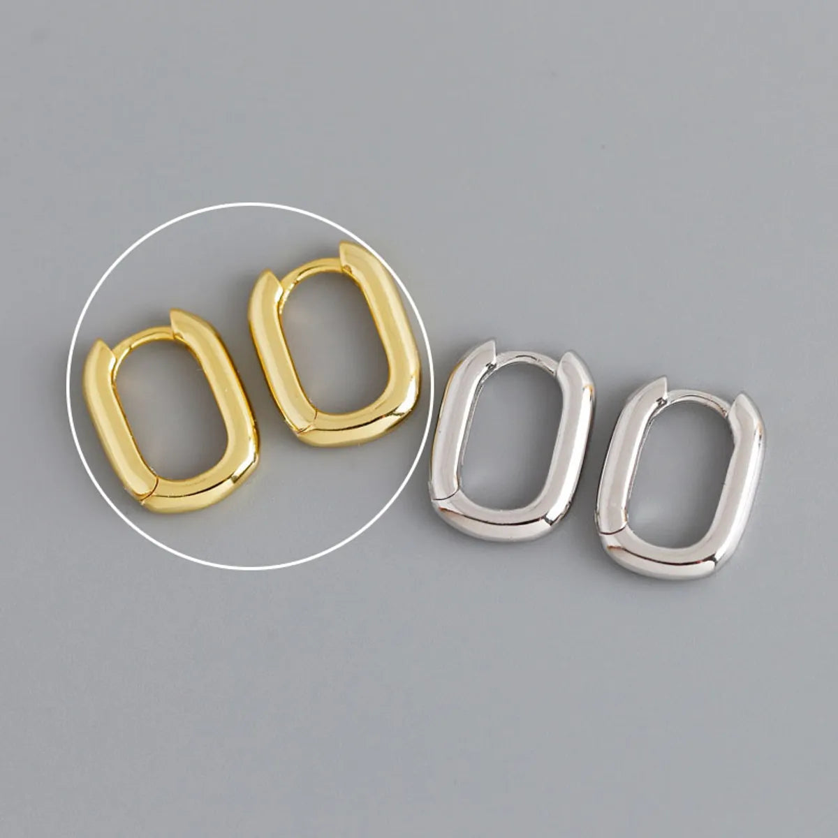 Simple Style Geometric Copper Plating Ear Studs 1 Pair