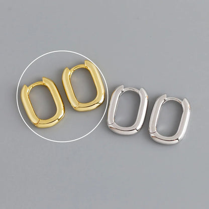 Simple Style Geometric Copper Plating Ear Studs 1 Pair