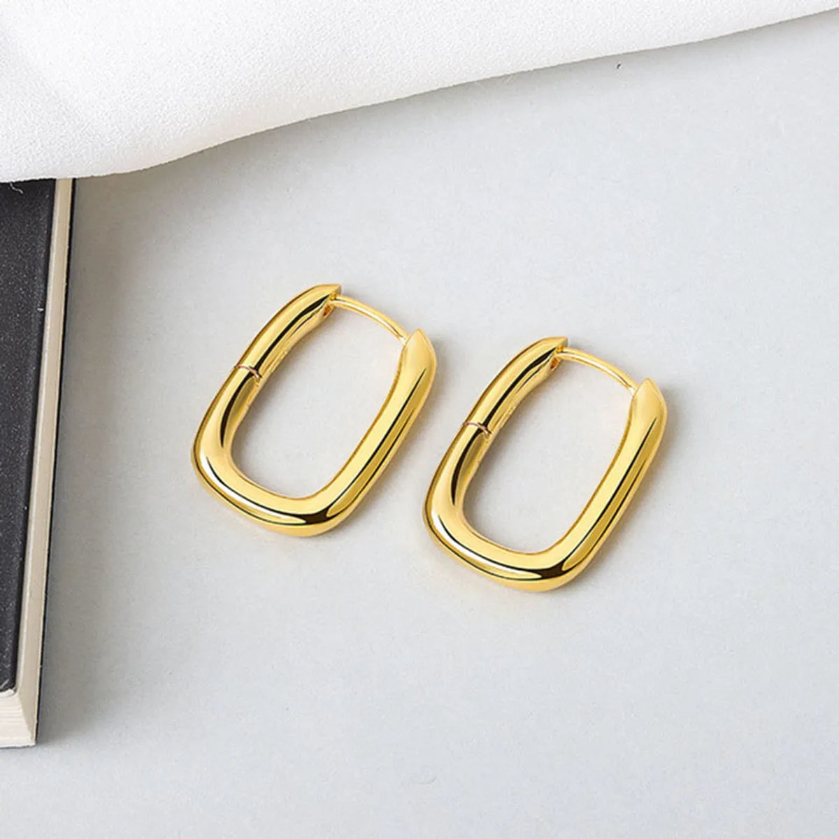 Simple Style Geometric Copper Plating Ear Studs 1 Pair