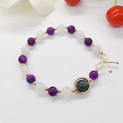 Simple Style Geometric Crystal Knitting Bracelets 1 Piece