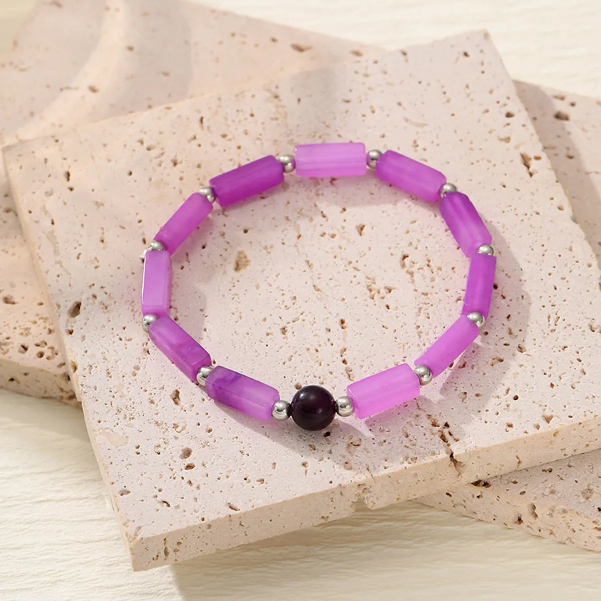 Simple Style Geometric Crystal Knitting Bracelets 1 Piece