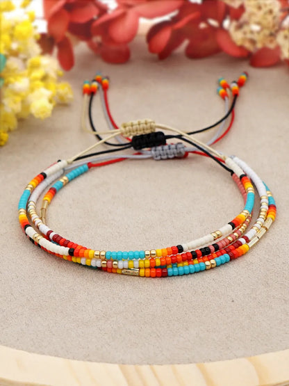 Simple Style Geometric Glass Beaded Unisex Bracelets