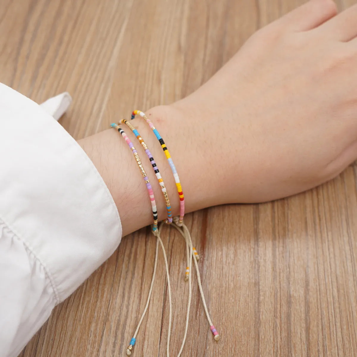 Simple Style Geometric Glass Wholesale Bracelets