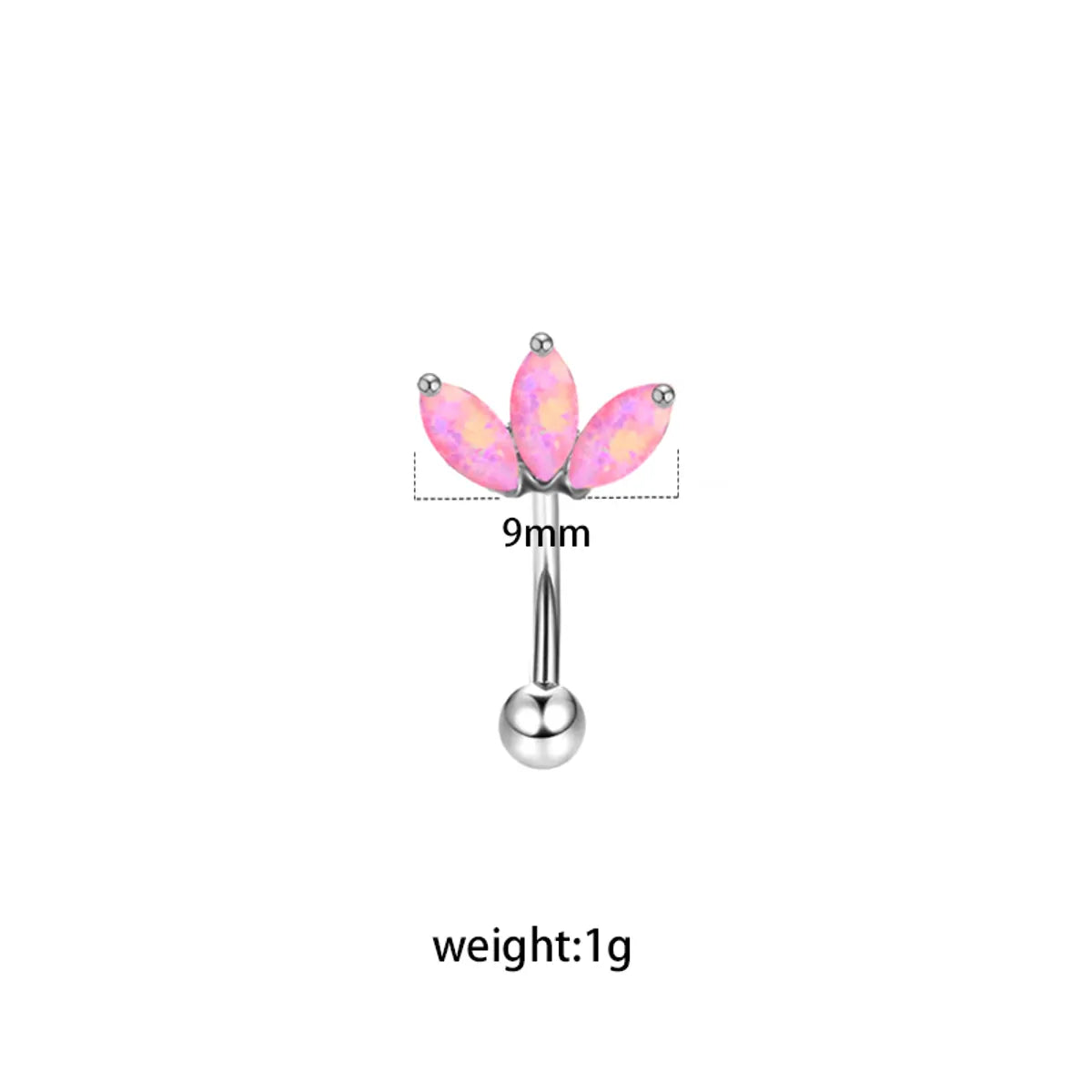 Simple Style Geometric Heart Shape Floral Stainless Steel Copper Plating Inlay Rhinestones Zircon White Gold Plated Gold Plated Eyebrow Nails