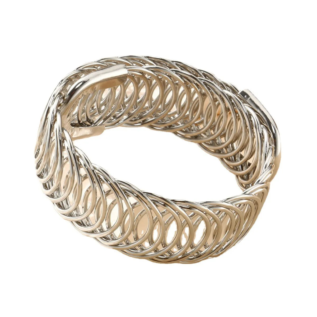 Simple Style Geometric Iron Hollow Out Unisex Bangle