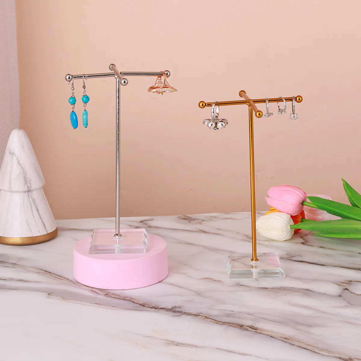 Simple Style Geometric Iron Jewelry Display