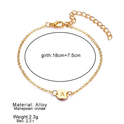 Simple Style Geometric Letter Alloy Wholesale Bracelets