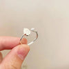 Simple Style Geometric Metal Inlay Moonstone Women'S Open Rings