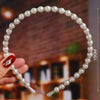 Simple Style Geometric Metal Plating Artificial Pearls Hair Band 1 Piece