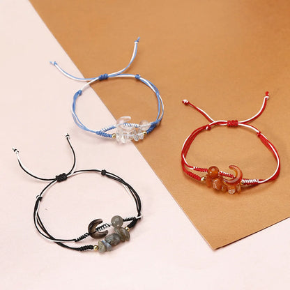 Simple Style Geometric Moon Stone Rope Wholesale Bracelets