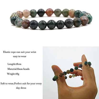 Simple Style Geometric Natural Stone Agate Bracelets