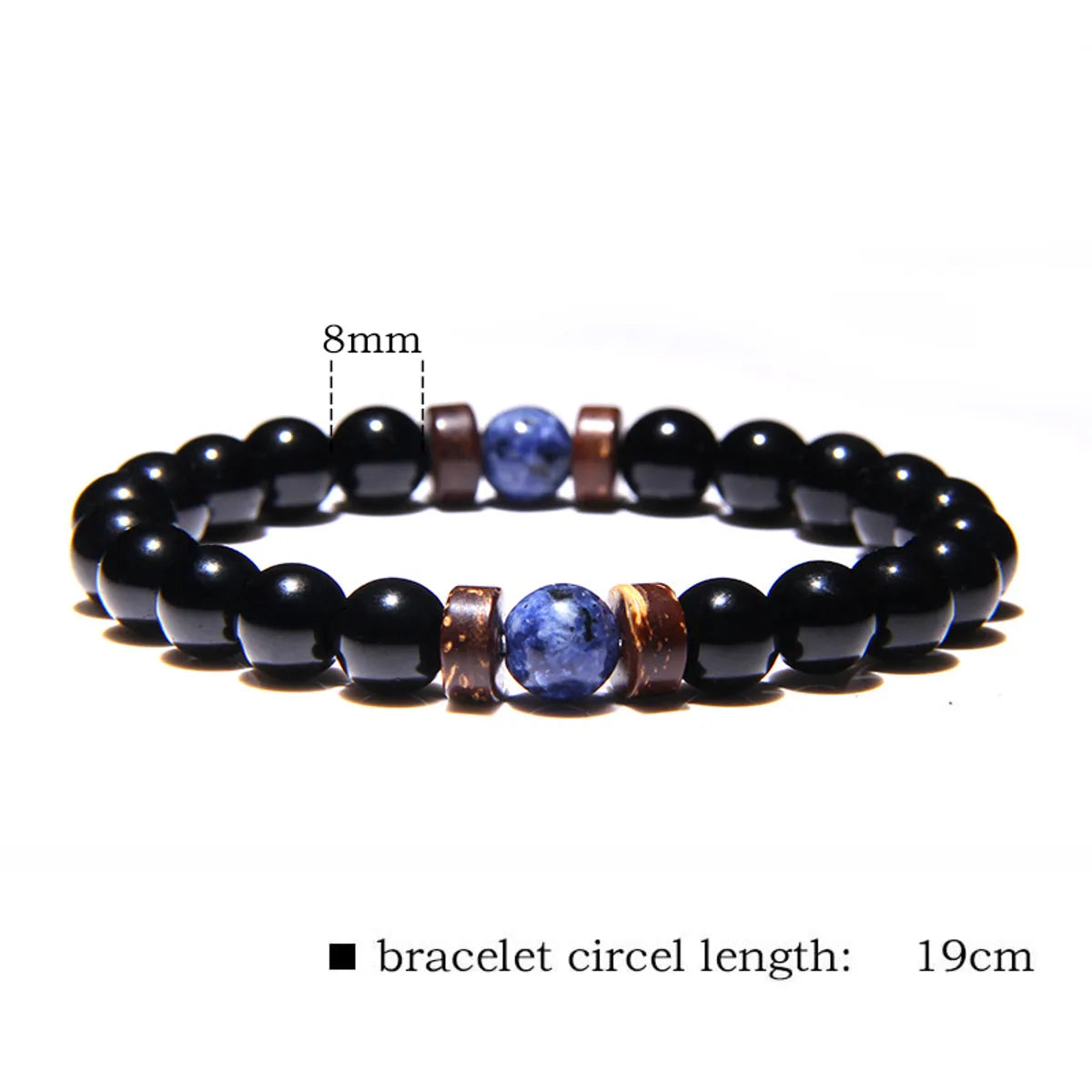 Simple Style Geometric Natural Stone Beaded Bracelets 1 Piece