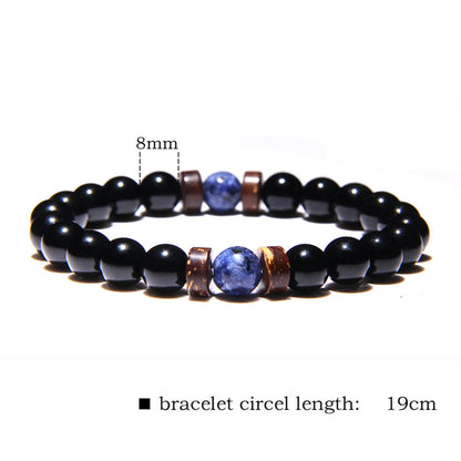 Simple Style Geometric Natural Stone Beaded Bracelets 1 Piece