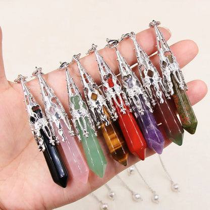 Simple Style Geometric Natural Stone Polishing Pendant Necklace 1 Piece