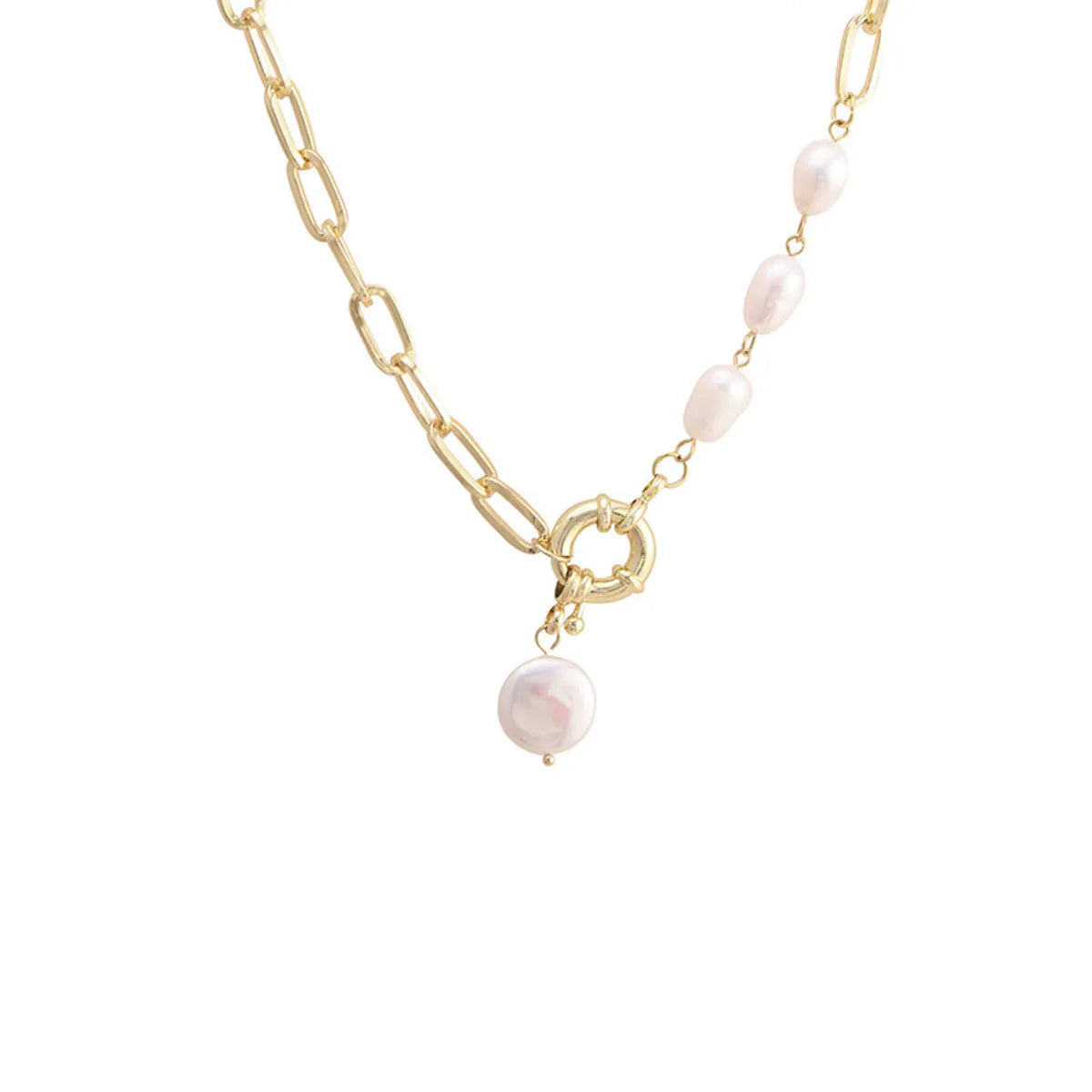 Simple Style Geometric Pearl Alloy Pearl Wholesale Necklace