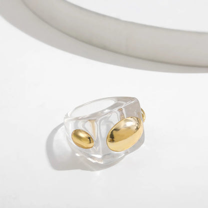 Simple Style Geometric Plastic Alloy Women's Rings 1 Piece