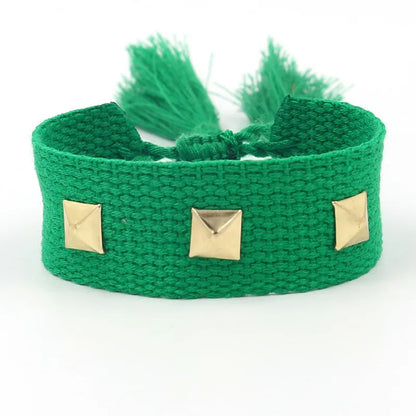 Simple Style Geometric Polyester Rivet Unisex Bracelets 1 Piece