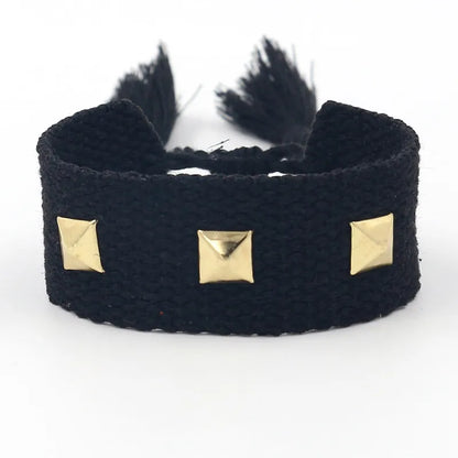 Simple Style Geometric Polyester Rivet Unisex Bracelets 1 Piece