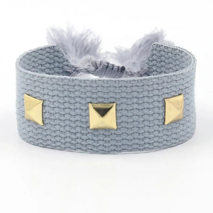 Simple Style Geometric Polyester Rivet Unisex Bracelets 1 Piece