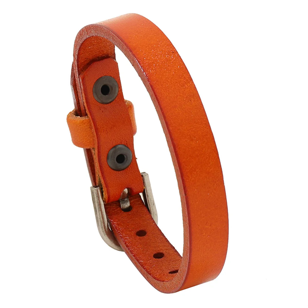 Simple Style Geometric Pu Leather Iron Unisex Bracelets