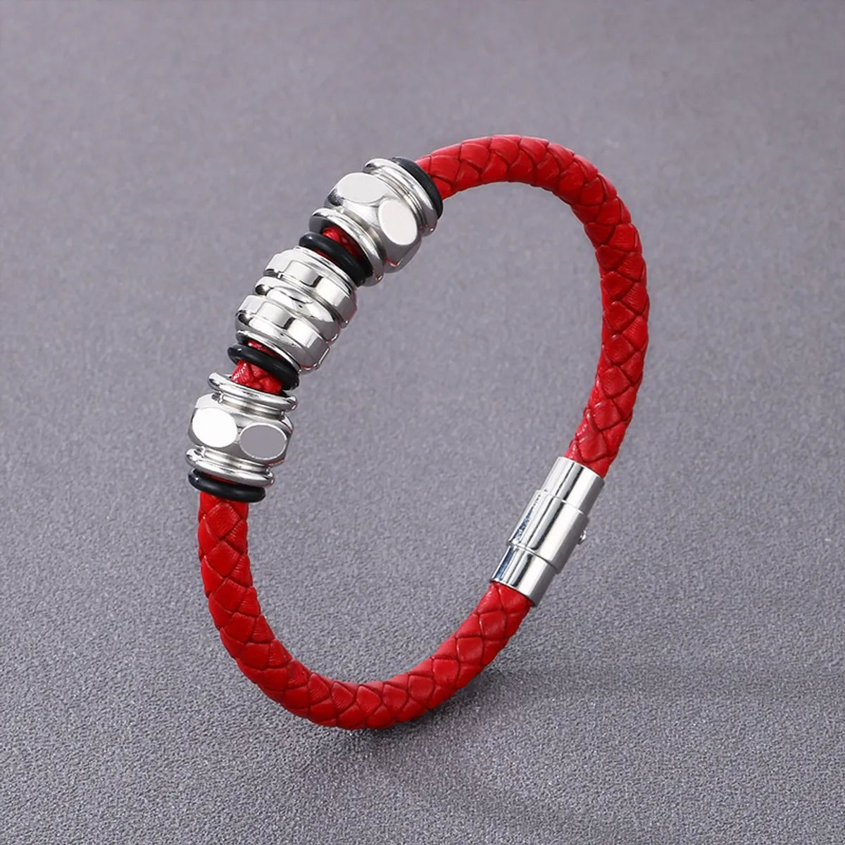 Simple Style Geometric Pu Leather Men's Bracelets Necklace