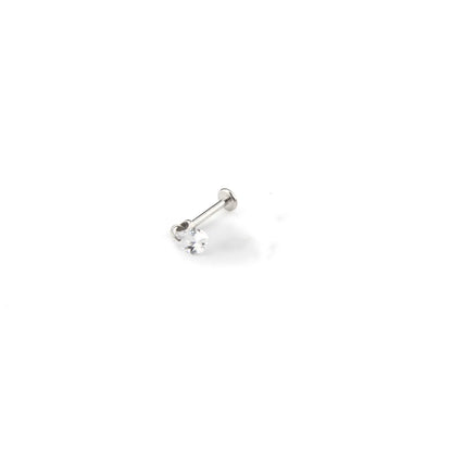 1 Piece Lip Rings Simple Style Geometric Pure Titanium Inlay Zircon