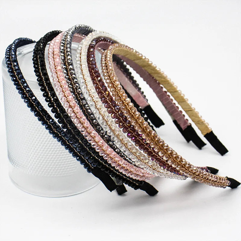 Simple Style Geometric Rhinestone Hair Band