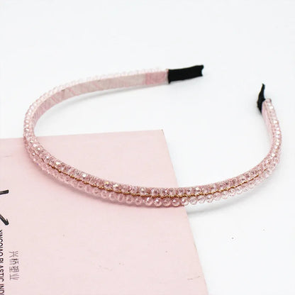 Simple Style Geometric Rhinestone Hair Band